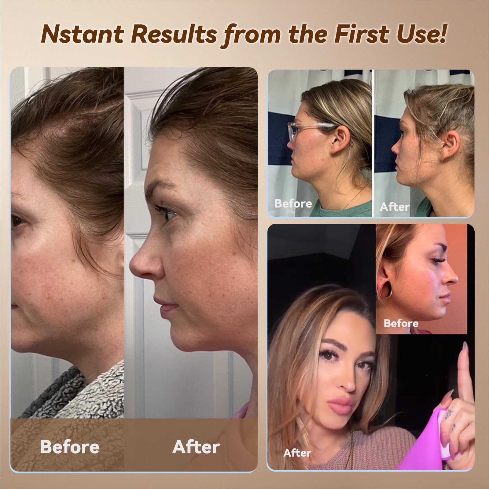 JUSRON V-Line Mask ear holes support long-wear without discomfort.
