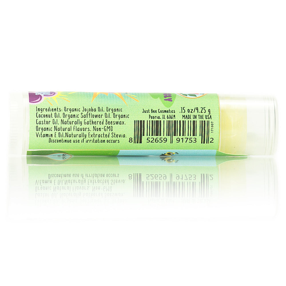 Just Bee Lappy Lips Strawberry Sunshine shows bright flavor and daily moisture for lips.