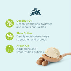 Just For Me Curl Peace Foaming Mousse foam-dispense demonstrates quick, even distribution.