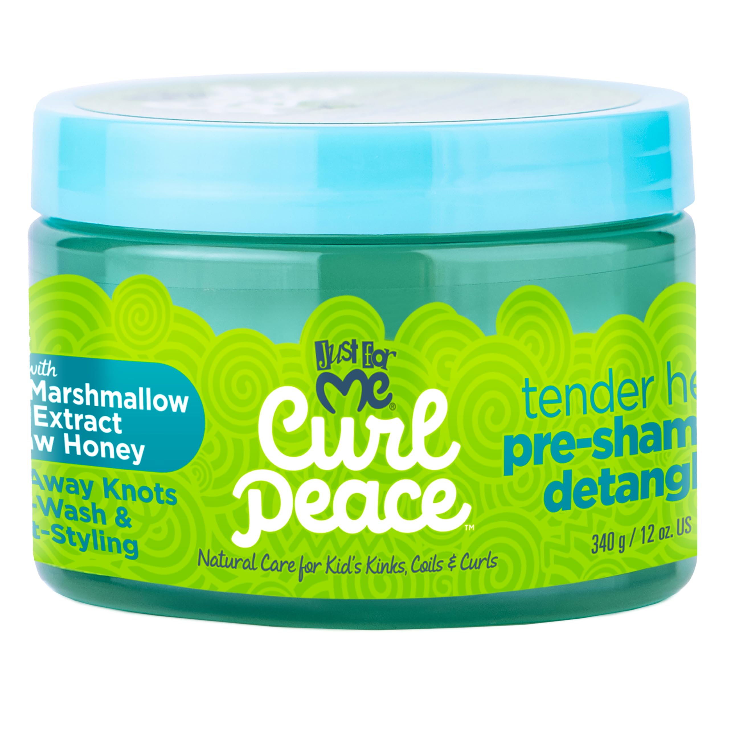 Just For Me Curl Peace detangler being dispensed for smooth pre-wash application.