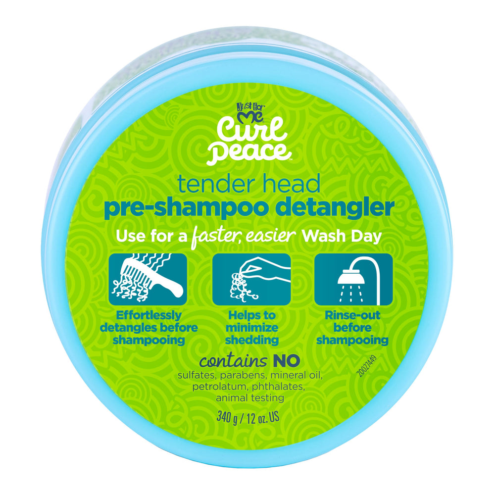 Just For Me Curl Peace Tender Head used after braids for easy detangling.
