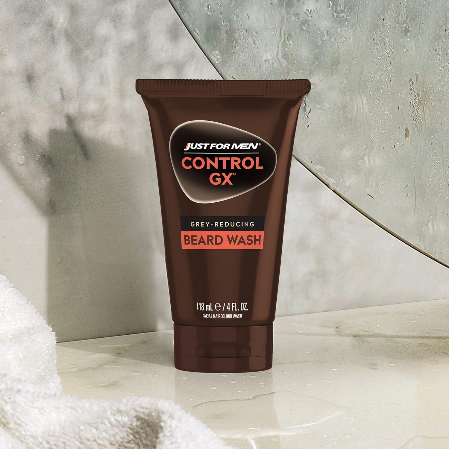 Just for Men Control GX before-after visual showing gradual shade change.
