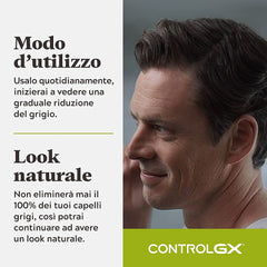 Just for Men Control GX before-after shows gradual gray reduction.