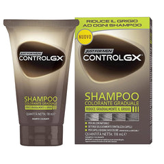 Just for Men Control GX packaging shows easy, mess-free gray coverage.
