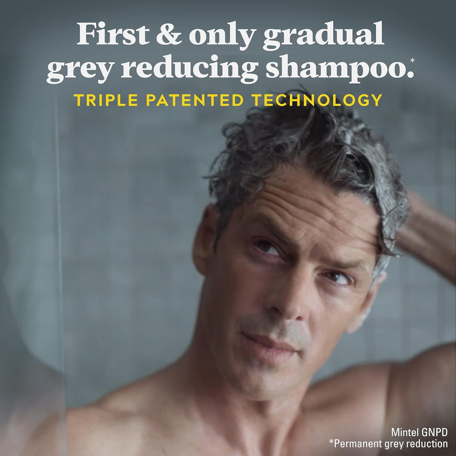 Just for Men Control GX shampoo on sink in a daily routine setting
