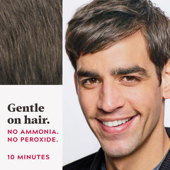 Just For Men Easy Comb-In Color 10-minute timer highlights fast results.
