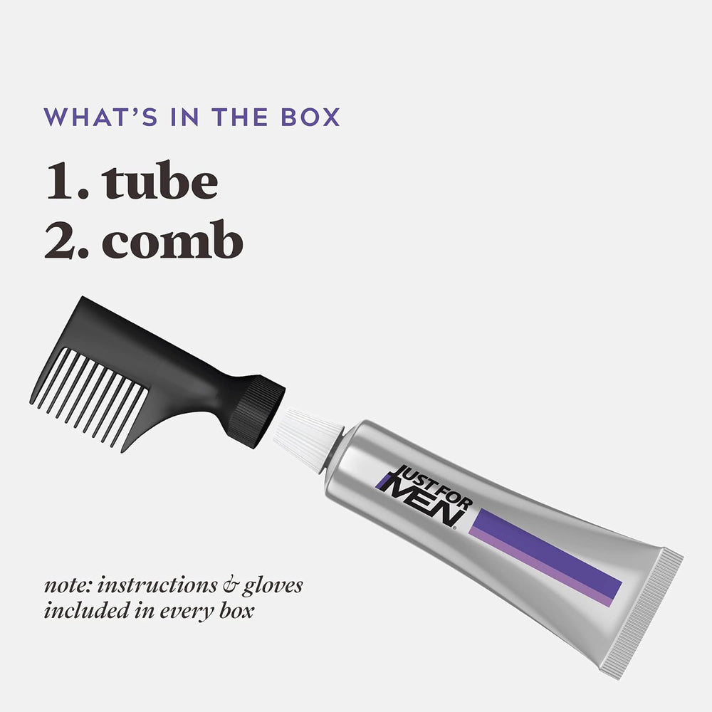 Just for Men Touch of Gray applicator tool for precise color application.