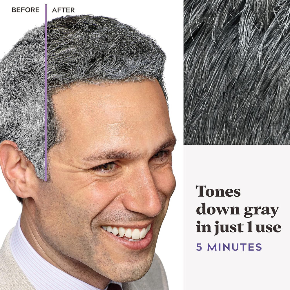 Just for Men Touch of Gray gloves for mess-free coloring.