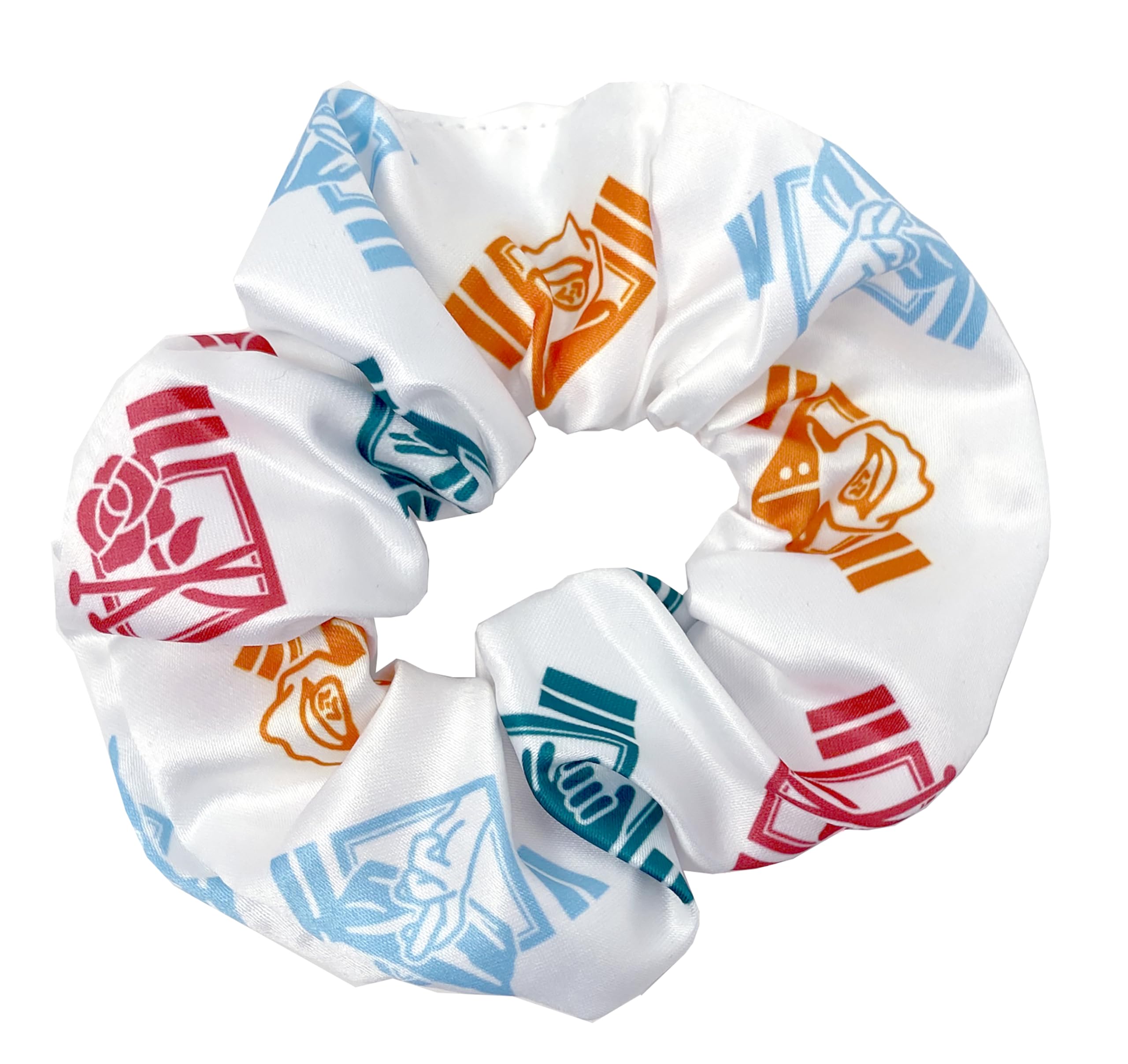 JUST FUNKY Officially licensed JJK merch scrunchie set with premium satin texture and gentle hair care.