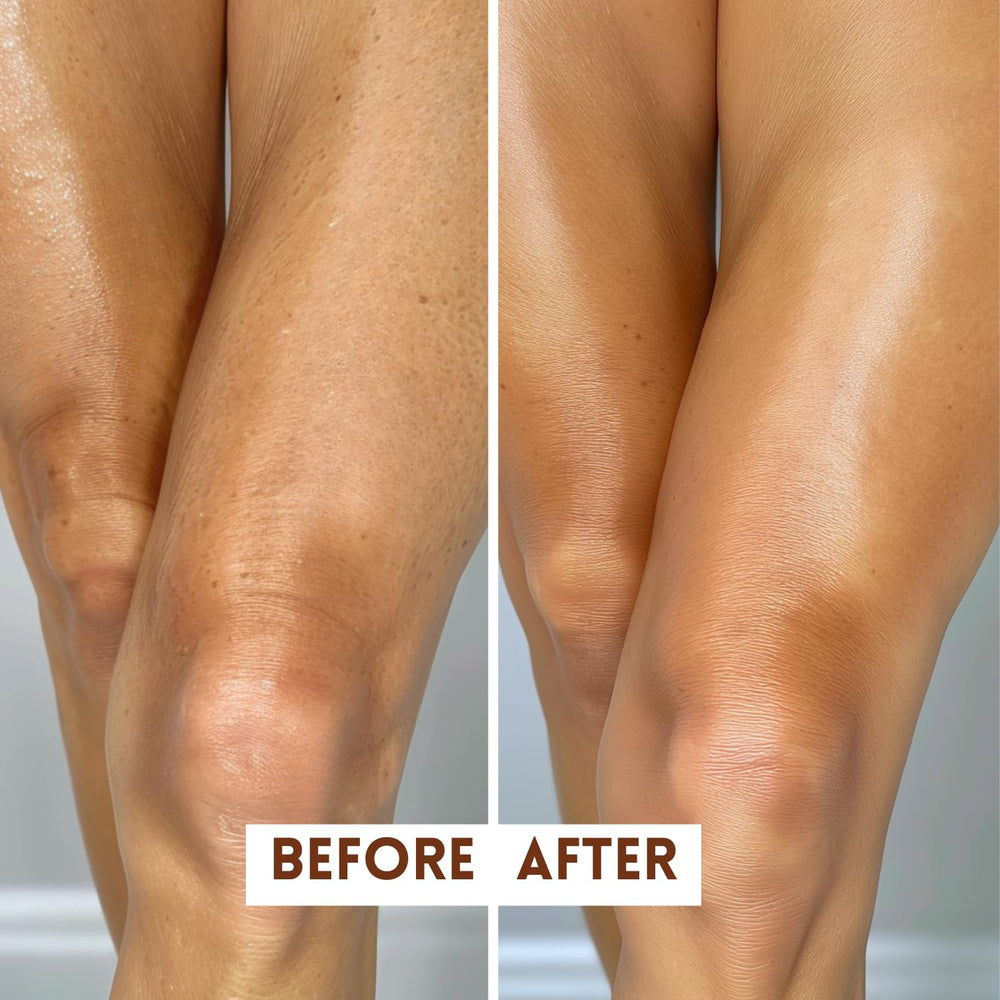 Just Nutritive Anti-Aging Body Treatment being applied on arm shows pore-refining potential