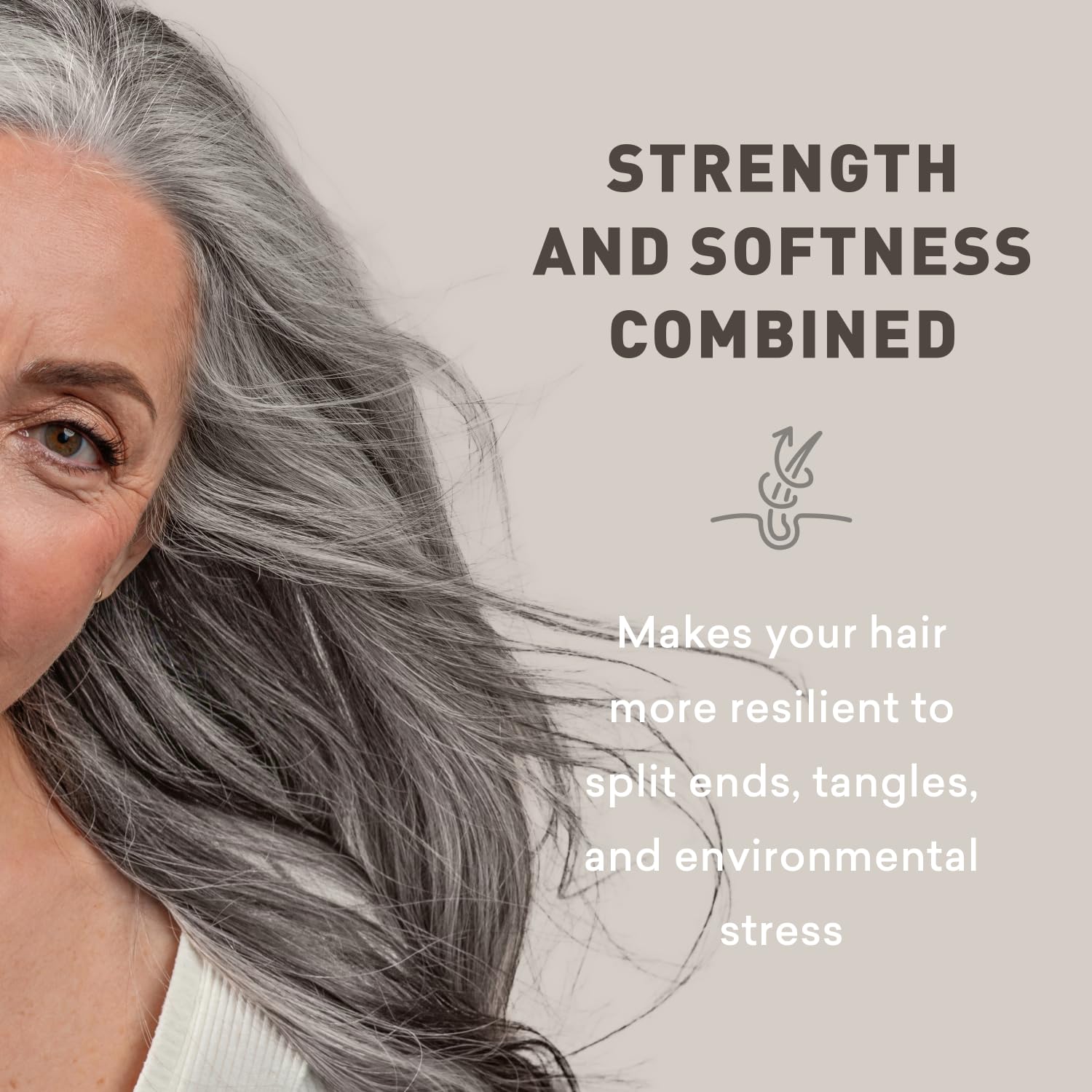 Just Nutritive cruelty-free icon reinforces ethical, animal-friendly hair care.