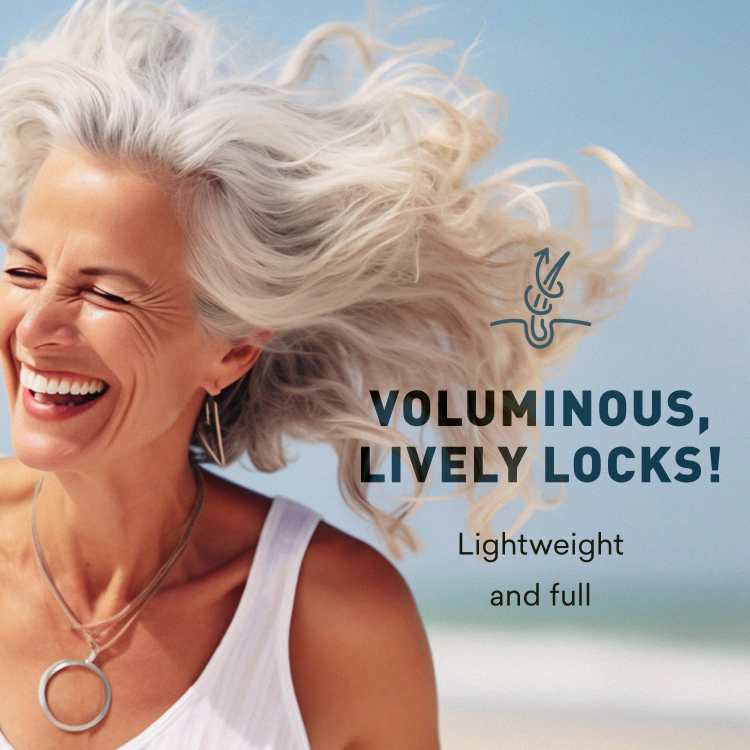 Just Nutritive gray hair shampoo packaging showing sulfate-free formula claim.