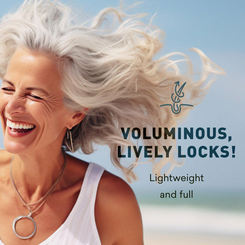 Just Nutritive gray hair shampoo packaging showing sulfate-free formula claim.