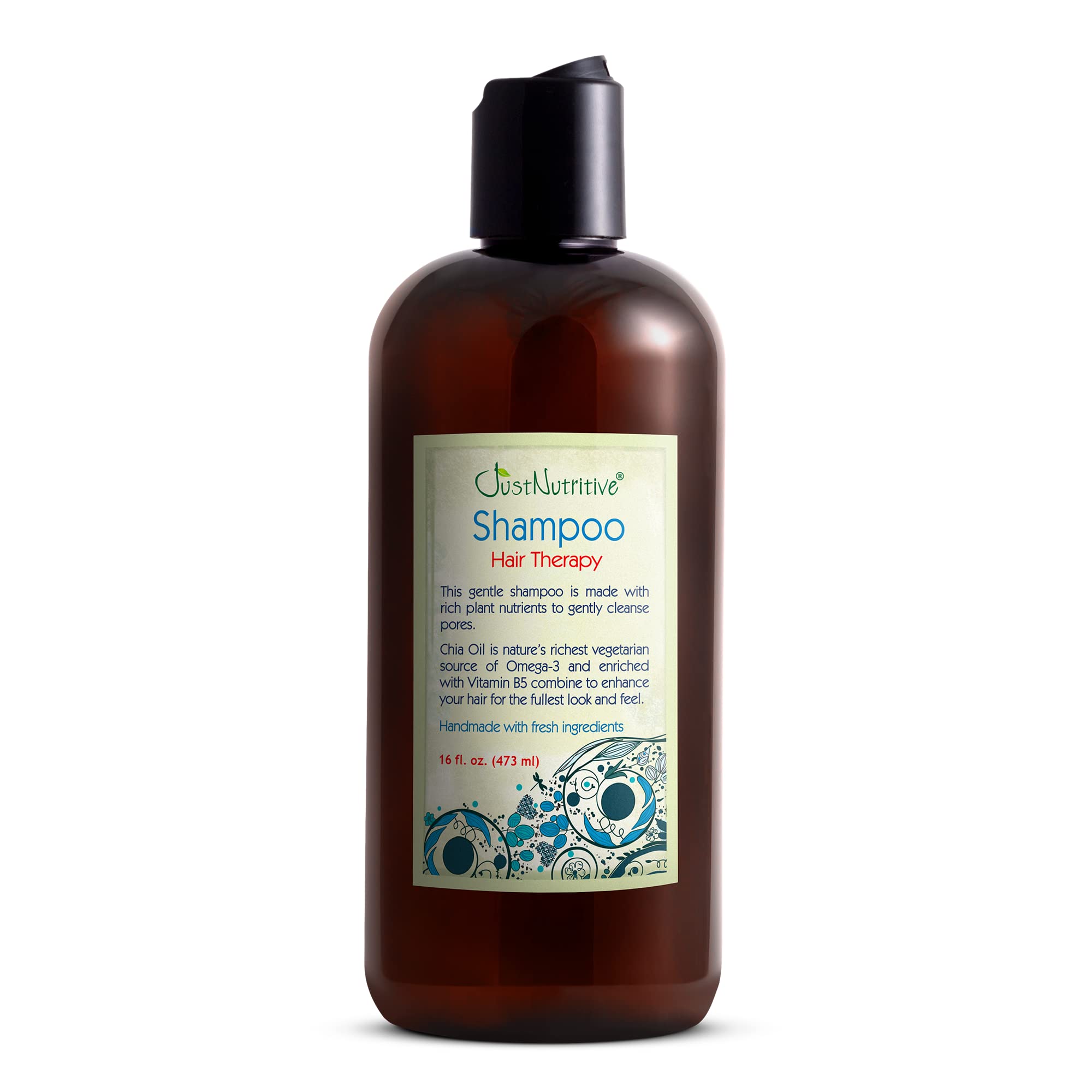 Just Nutritive Hair Loss Shampoo bottle helps nourish the scalp for healthier-looking hair.