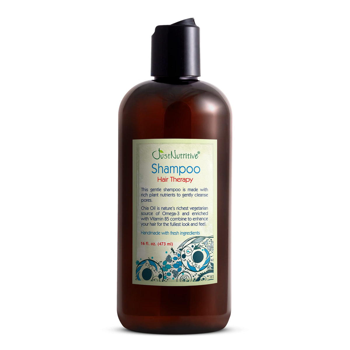 Just Nutritive Hair Loss Shampoo bottle helps nourish the scalp for healthier-looking hair.