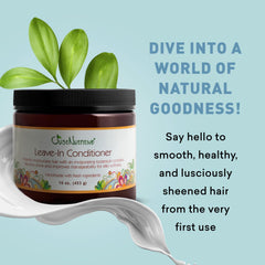 Just Nutritive Leave-In Conditioner applied in hair for easy detangling