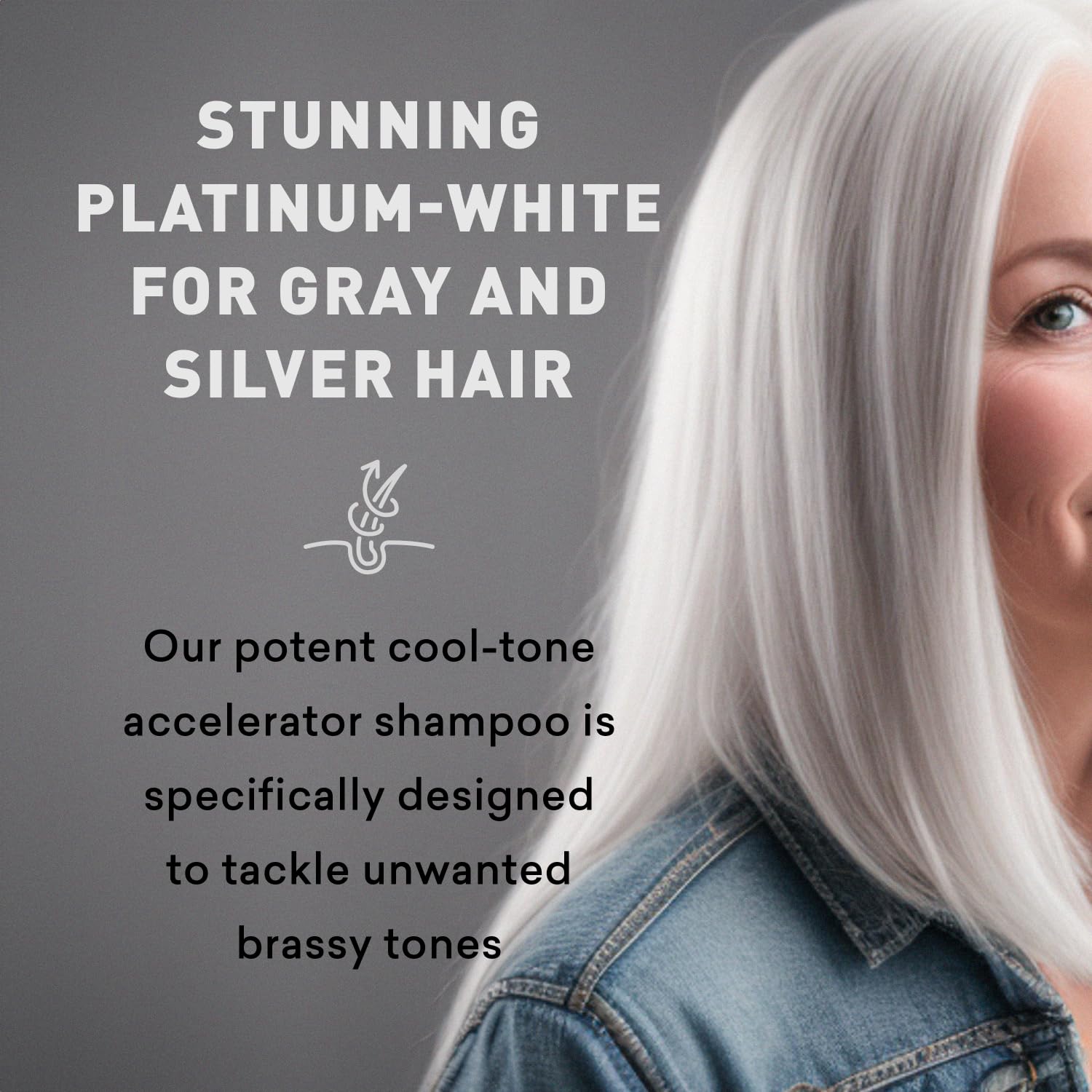 Just Nutritive Purple Shampoo product shot suggests a simple weekly toning routine.