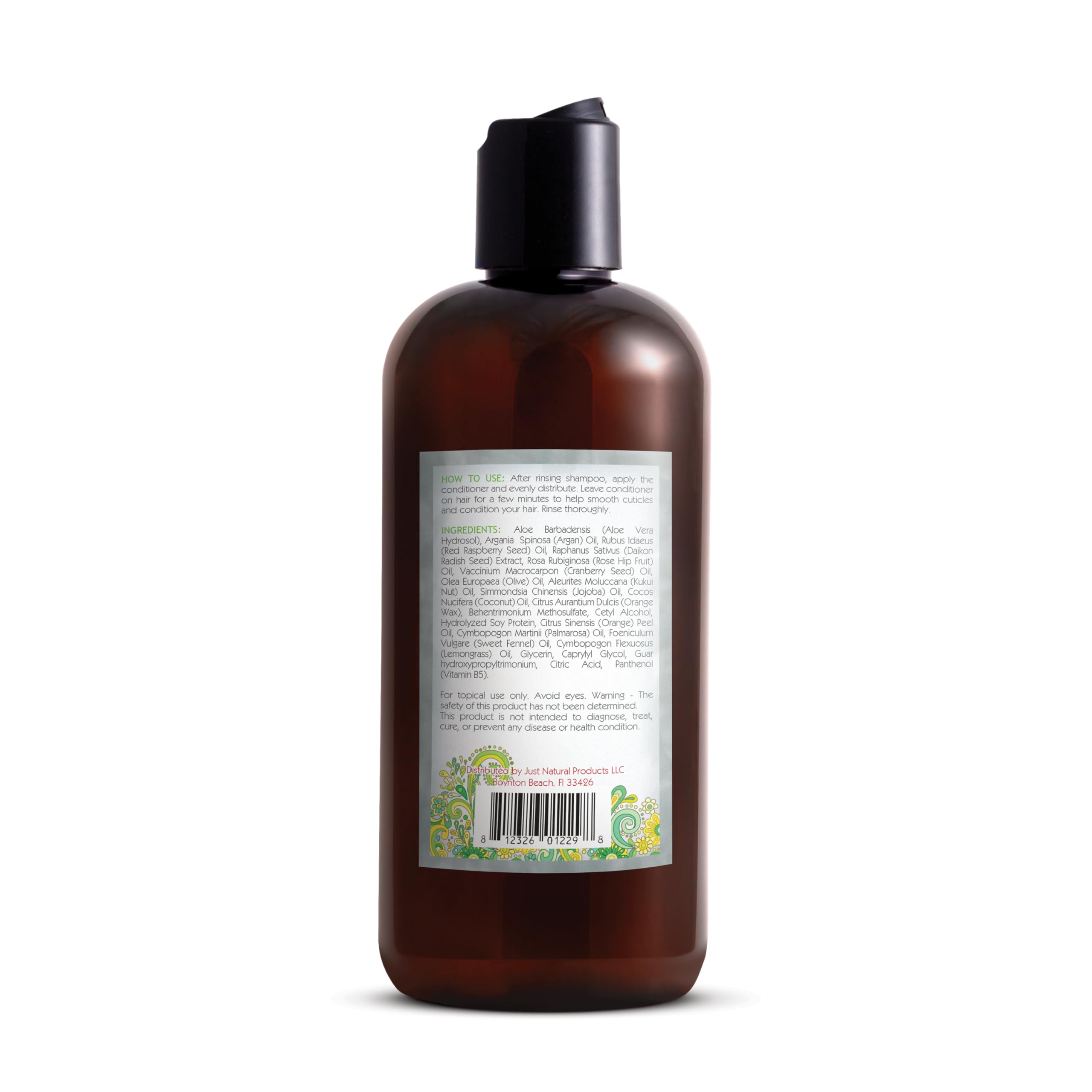 Just Nutritive silky-finish hair image suggests sleek, protected strands.