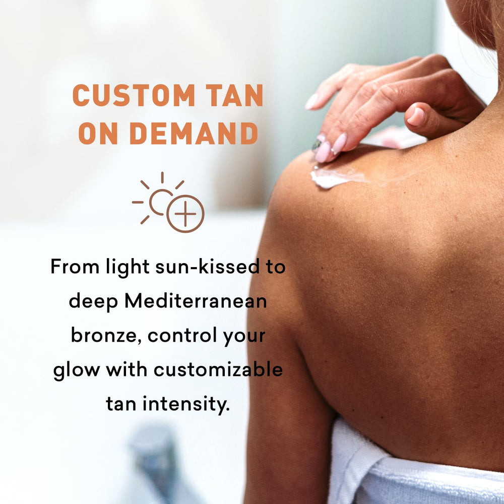 Just Nutritive sunless tanning lotion with borage seed oil for moisture
