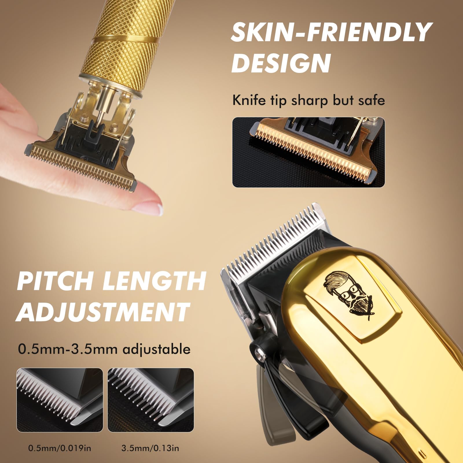 Justnard cordless barber kit, versatile and portable for home or travel.