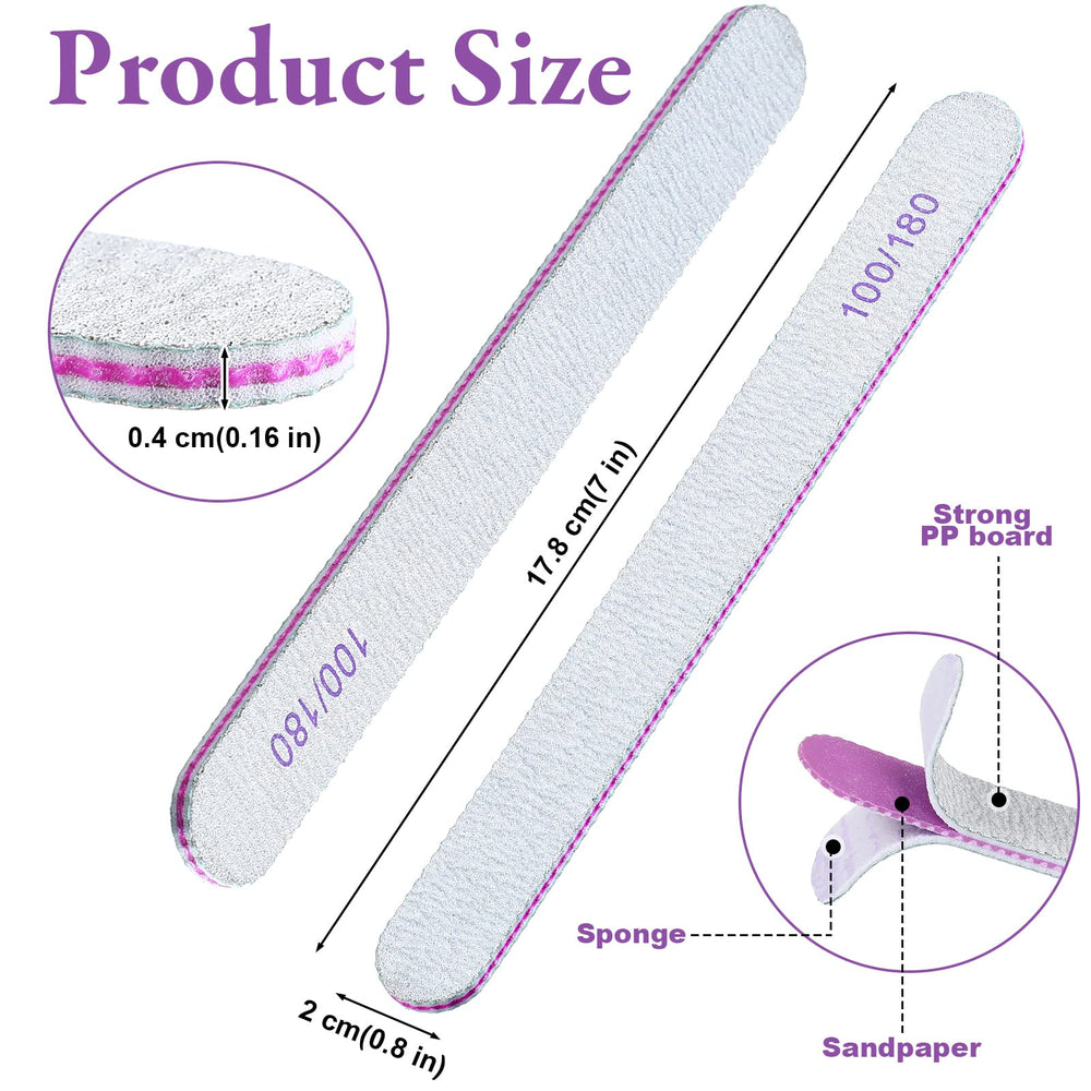 Jutom nail files double-sided emery boards for versatile shaping and smoothing.
