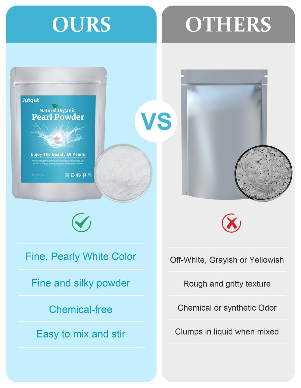 Jutqut pearl powder used as a body mask for moisturized, supple skin.
