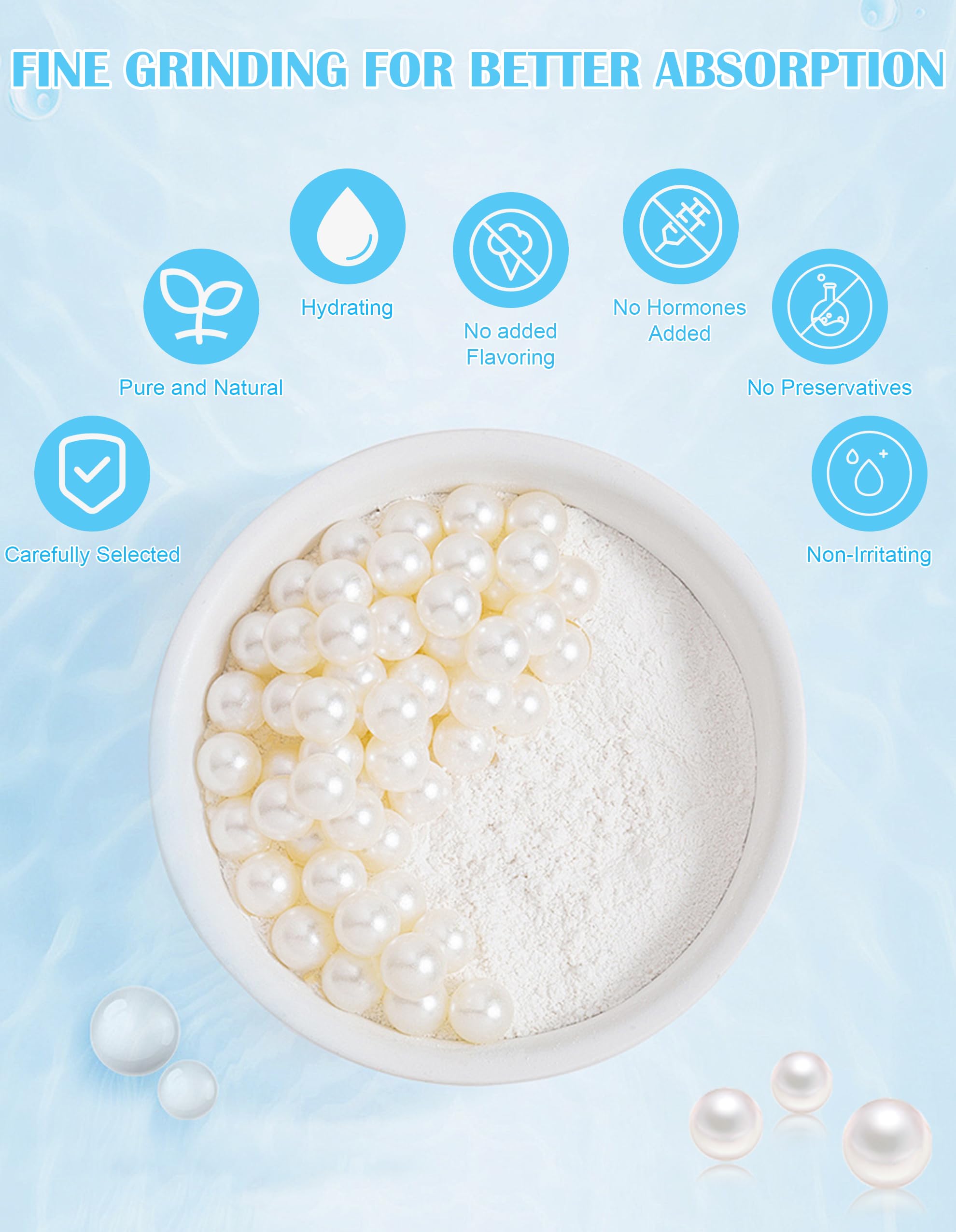 Jutqut pearl powder blended with lotion or honey for multi-use skincare
