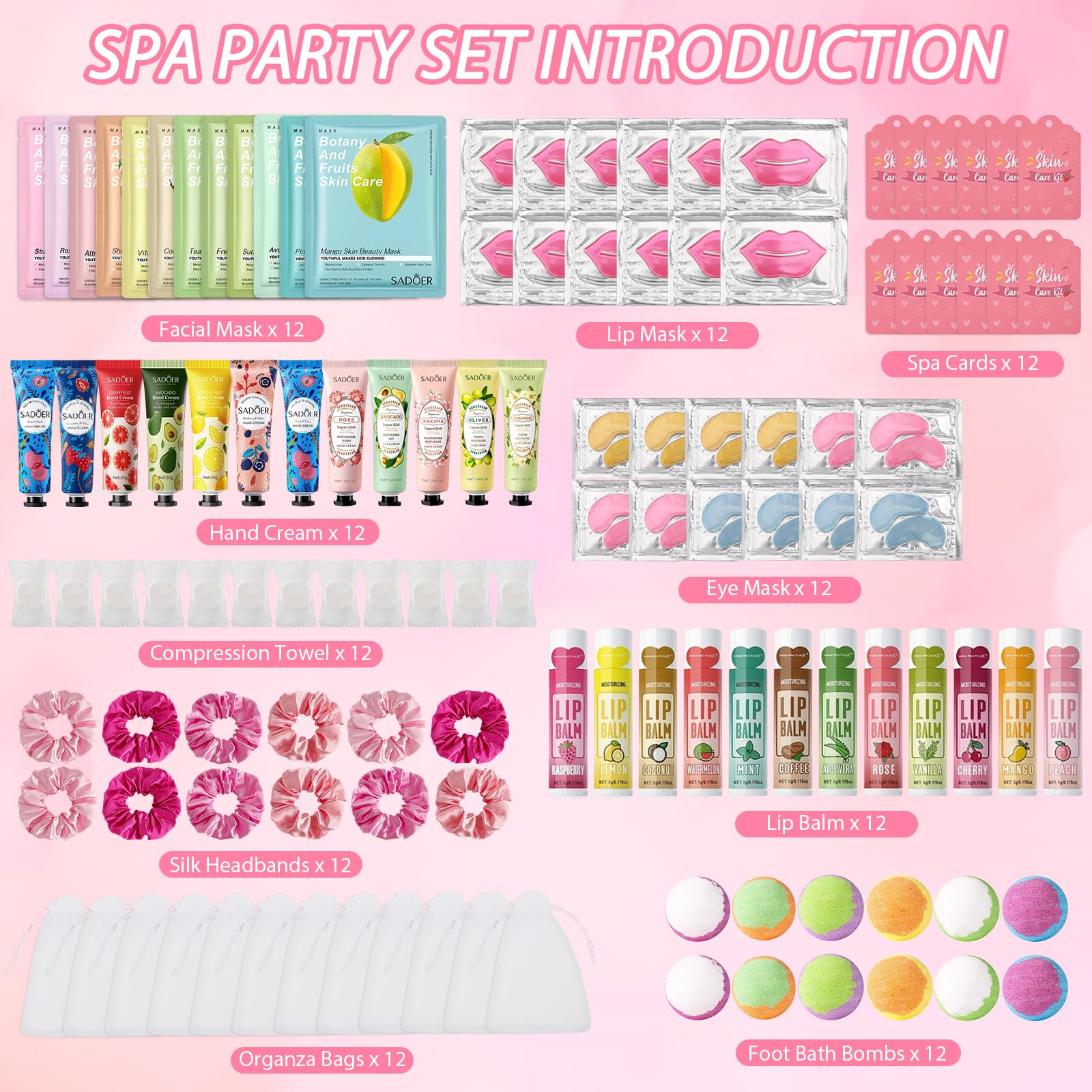 Jutqut spa party lip masks hydrate lips at gatherings.