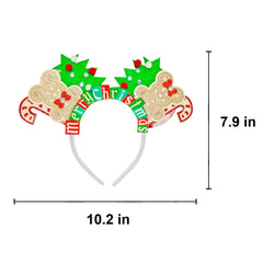 JUTTIRA christmas-tree-gingerbread-feather headband adds whimsy to holiday outfits and events.