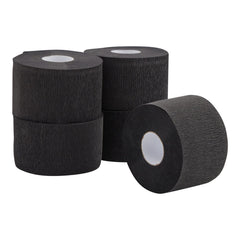 Juvale disposable barber neck strips close-up of black roll showing quick hair protection.