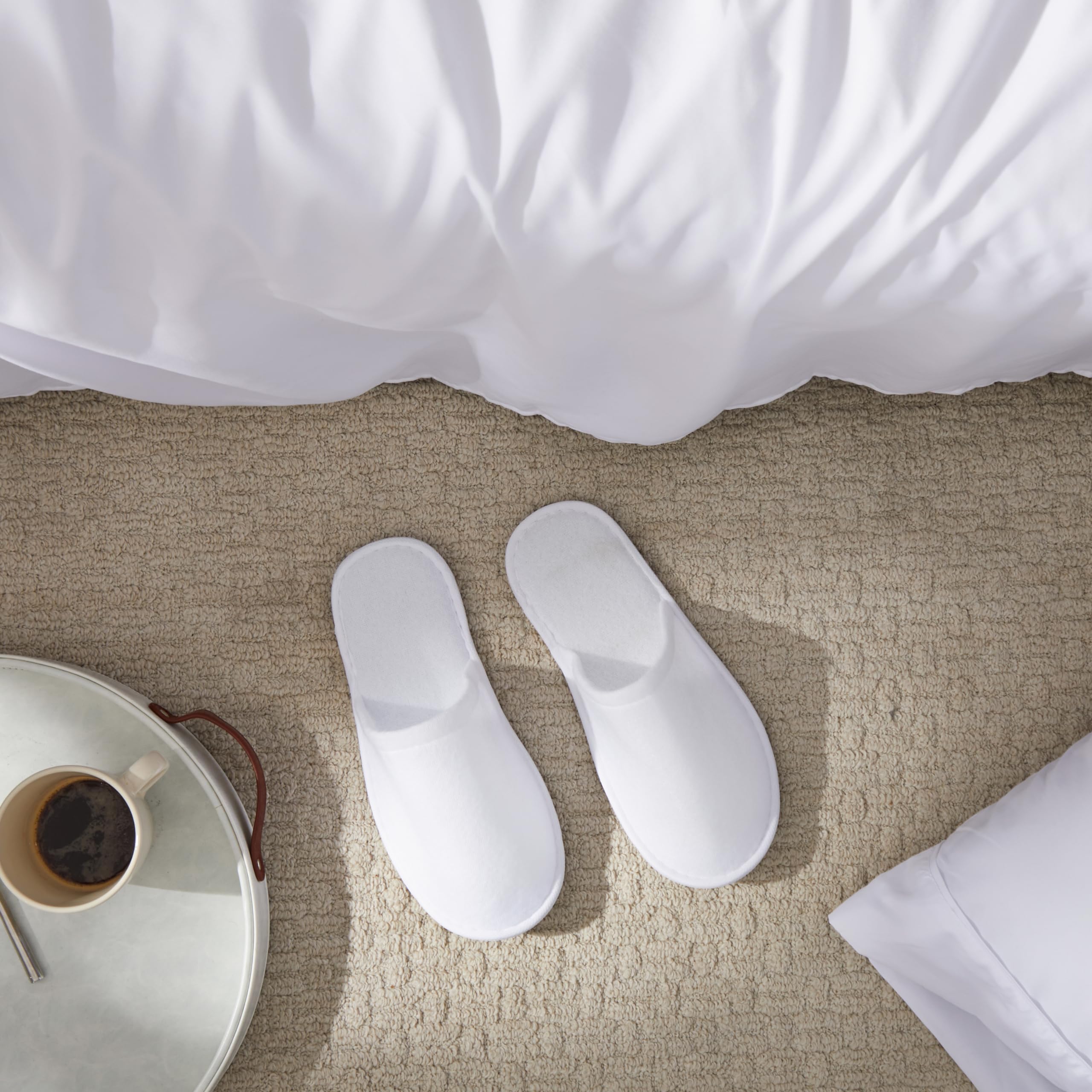 Juvale slippers individually wrapped for pristine hotel or travel use