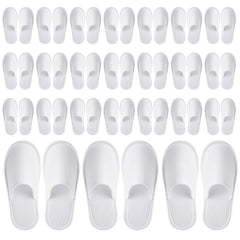 Juvale disposable slippers pack 24 white, wide-angle view for hotels and spas