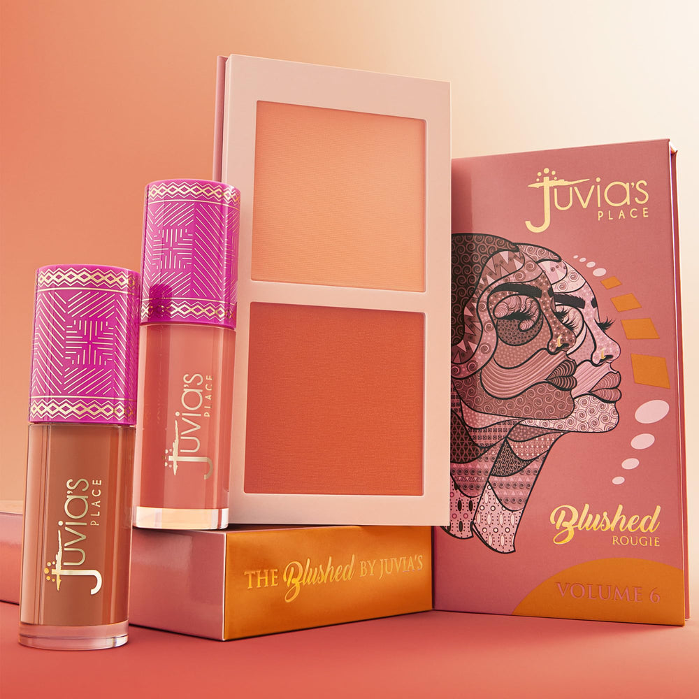 Juvia's Place Blushed Duo Volume6 soft-matte glow with long-lasting wear.