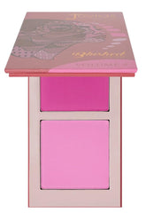 Juvia's Place Blushed Duo Volume4 compact closeup shows rich color for natural flush.