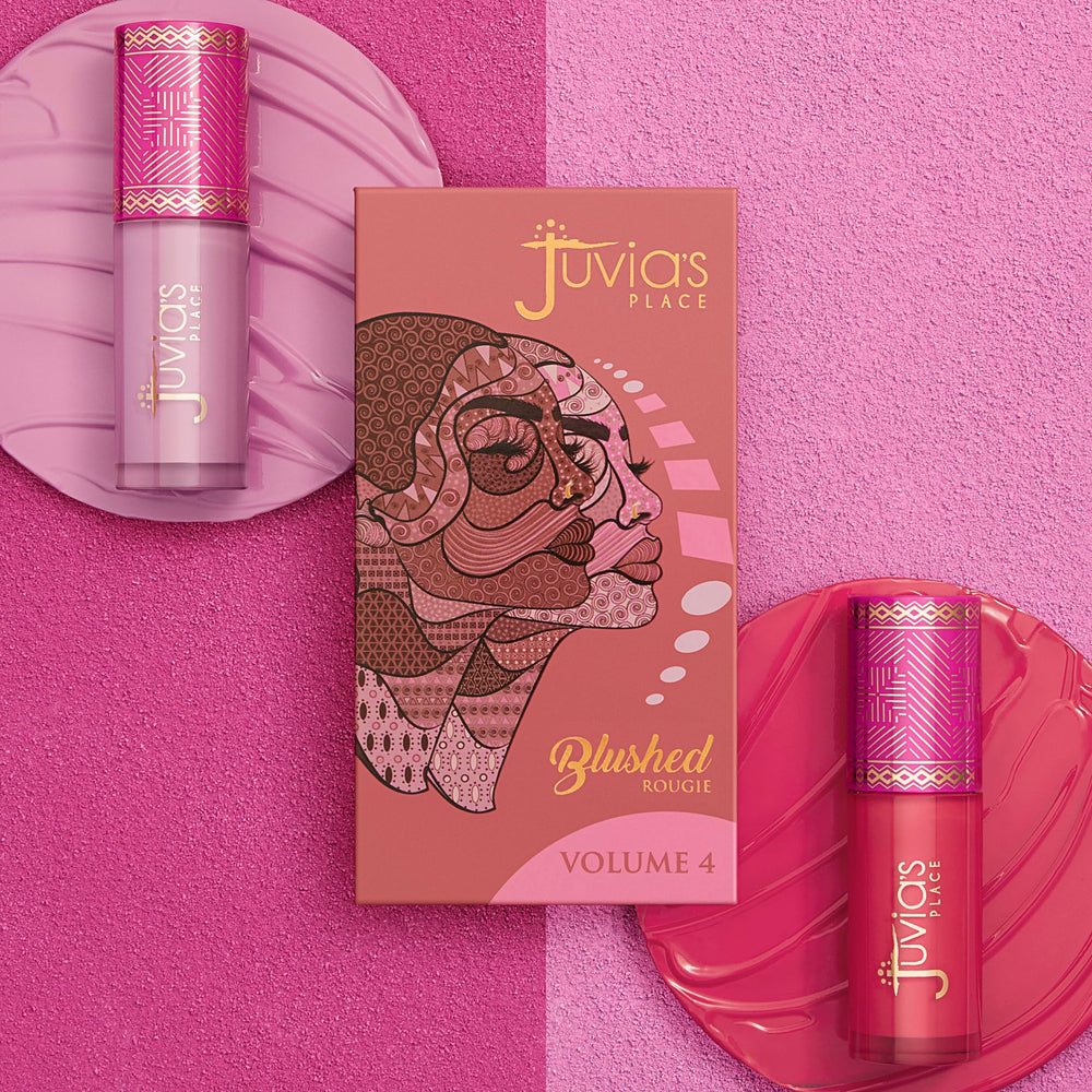 Juvia's Place Blushed Duo Volume4 matte finish texture ready for effortless blending.