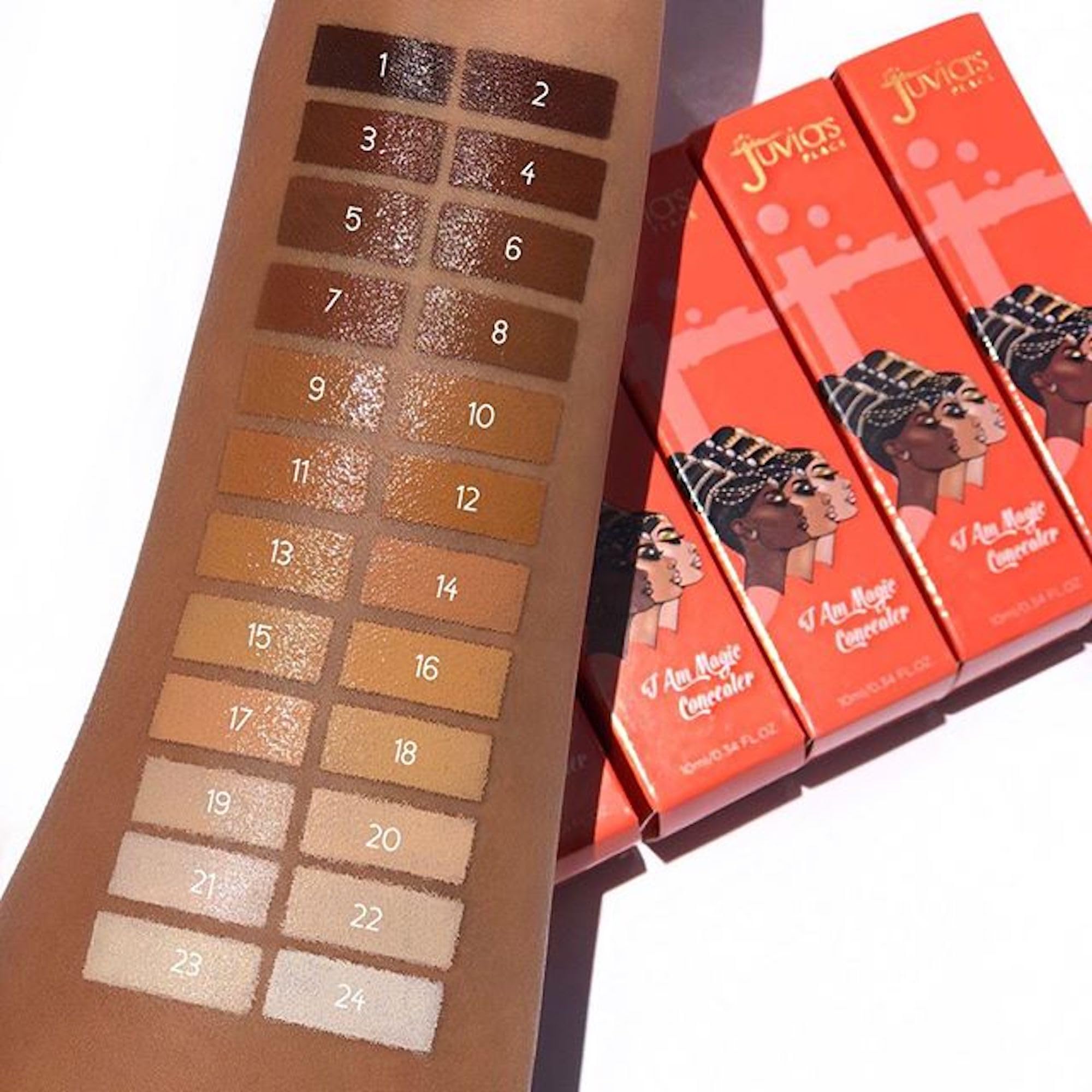 Juvia's Place I Am Magic Liquid Concealer full-coverage finish on blemishes