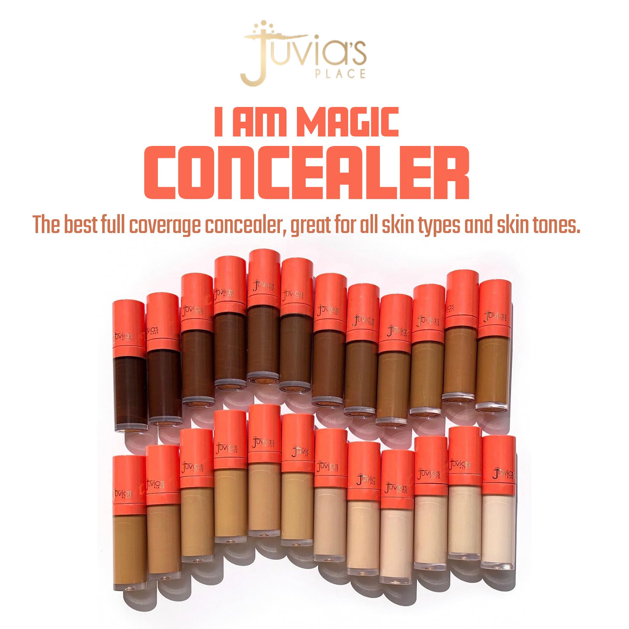 Juvia's Place I Am Magic Liquid Concealer J22 Light swatch shows warm golden undertone