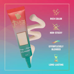 Juvia's Place i Prep, i Prime color-intensity base enhances eyeshadow vibrancy on lid.