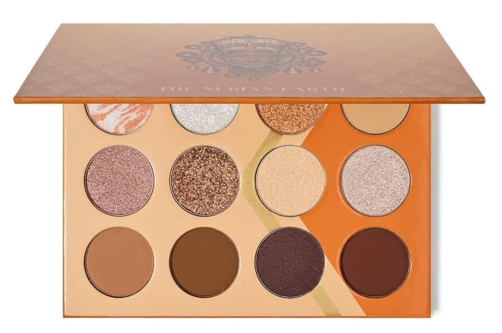 Juvia's Place Nubian Earth palette front closeup with rich brown tones for versatile looks.