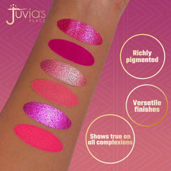 Juvia's Place The Sweet Pinks swatches reveal rich pigments for vibrant everyday makeup.
