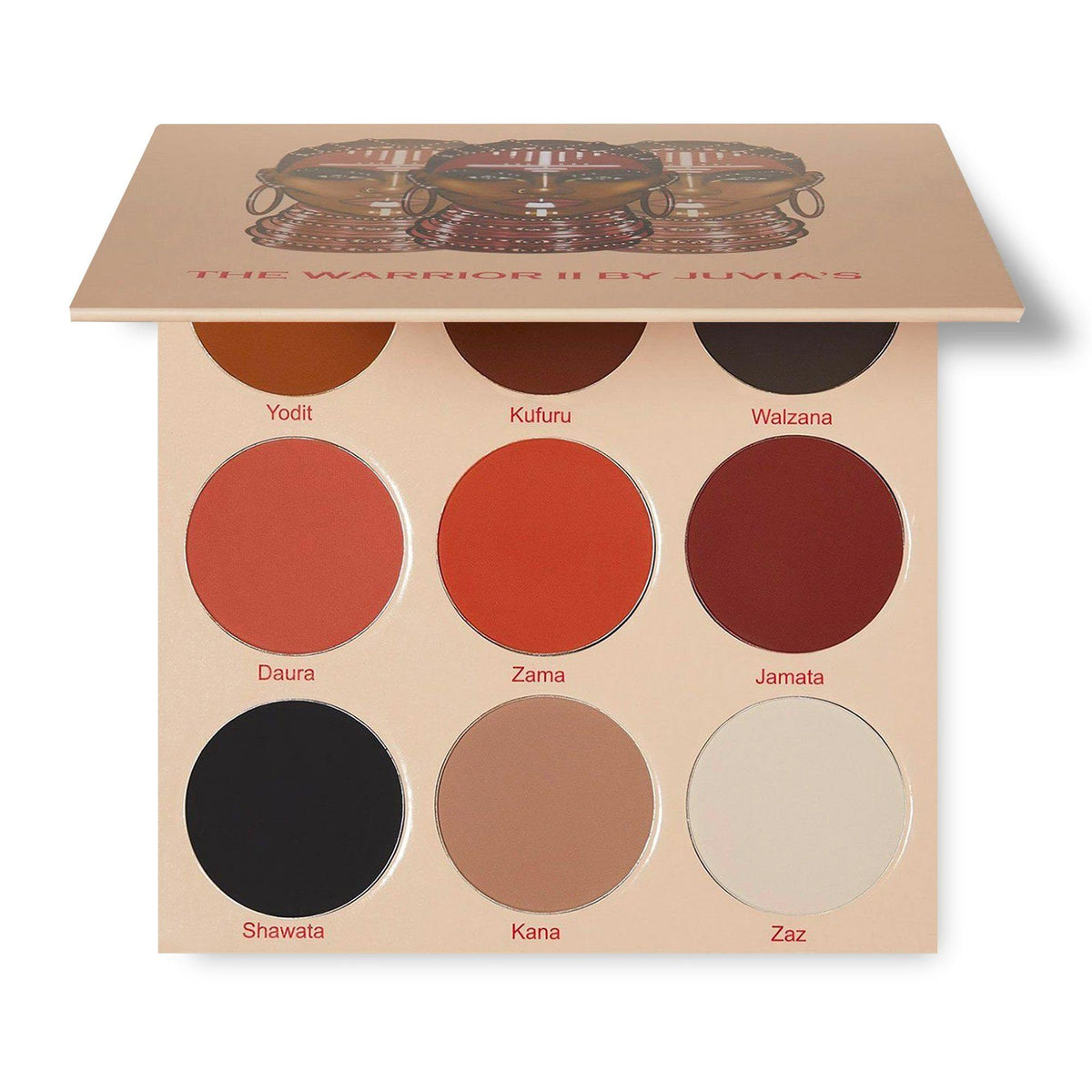 Juvia's Place Warrior 2 palette front view highlights bold color possibilities.
