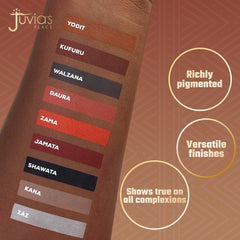 Juvia's Place Warrior 2 palette open swatches showcase pigment-rich shades for versatile day-to-night looks.