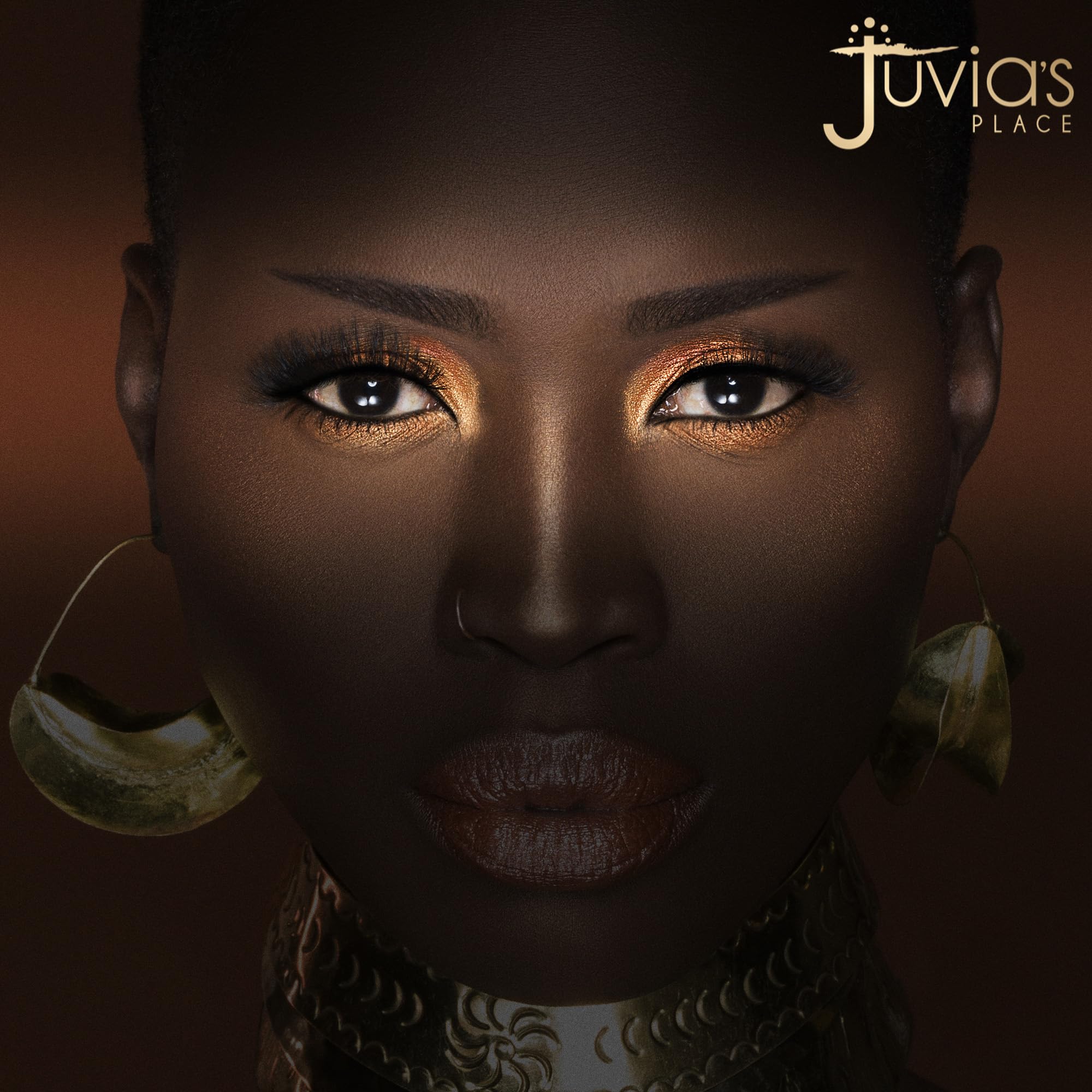 Juvia's Place Warrior palette closeup foil captures reflective shimmer and pigment depth