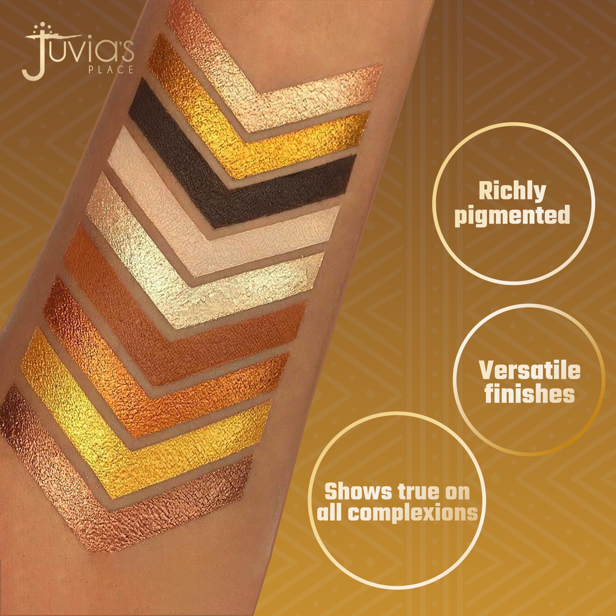 Juvia's Place Warrior palette open quad shows browns and bronzes for daily neutrals