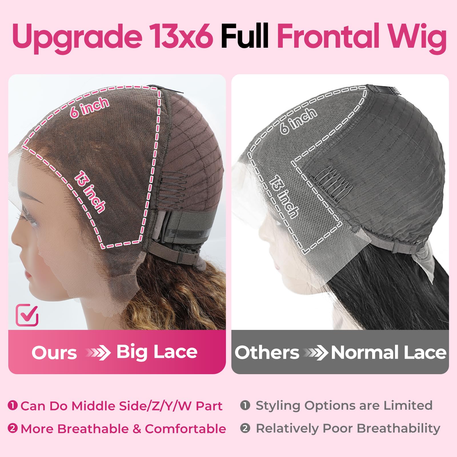 Juviso 13x6 HD ombre lace front wig with Swiss lace for natural scalp.