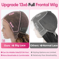 Juviso 13x6 HD ombre lace front wig with Swiss lace for natural scalp.