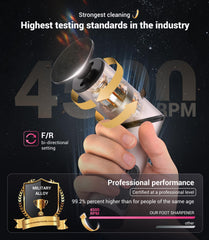 Juxujoin brushless motor 4500rpm enables efficient exfoliation with quiet operation