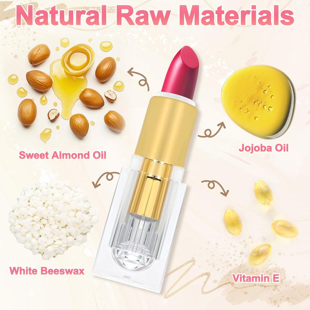 JUYRLE lipstick kit base with beeswax oils conveying moisturizing color options