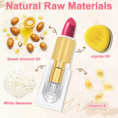 JUYRLE lipstick kit base with beeswax oils conveying moisturizing color options