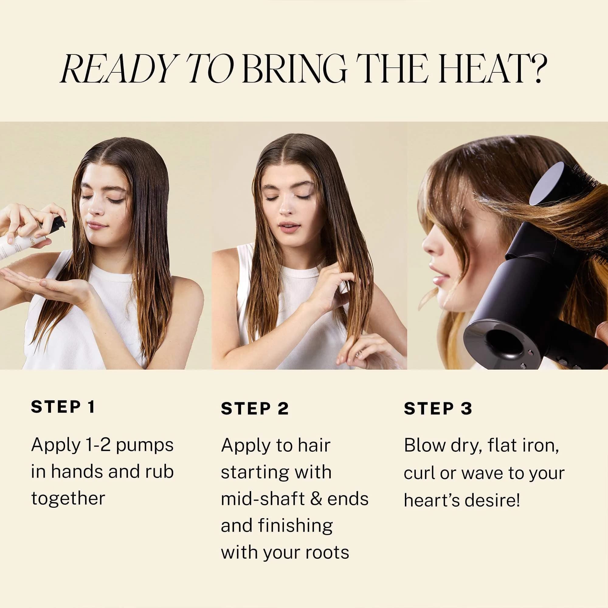 JVN Complete Blowout Milk blow-dry session showcases frizz control and smooth finish.